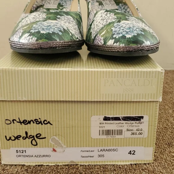 NWOT Pancaldi Women's Floral Wedges Sz 11/42 - Picture 5 of 6